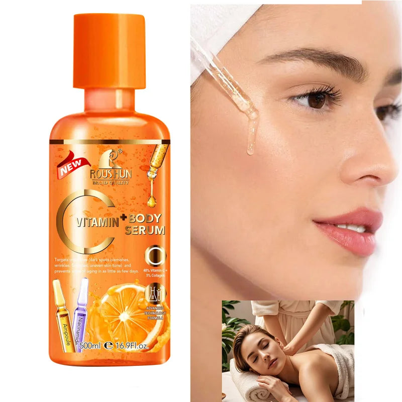ROUSHUN Vitamin C Body Serum 500ml – Hydrating & Brightening