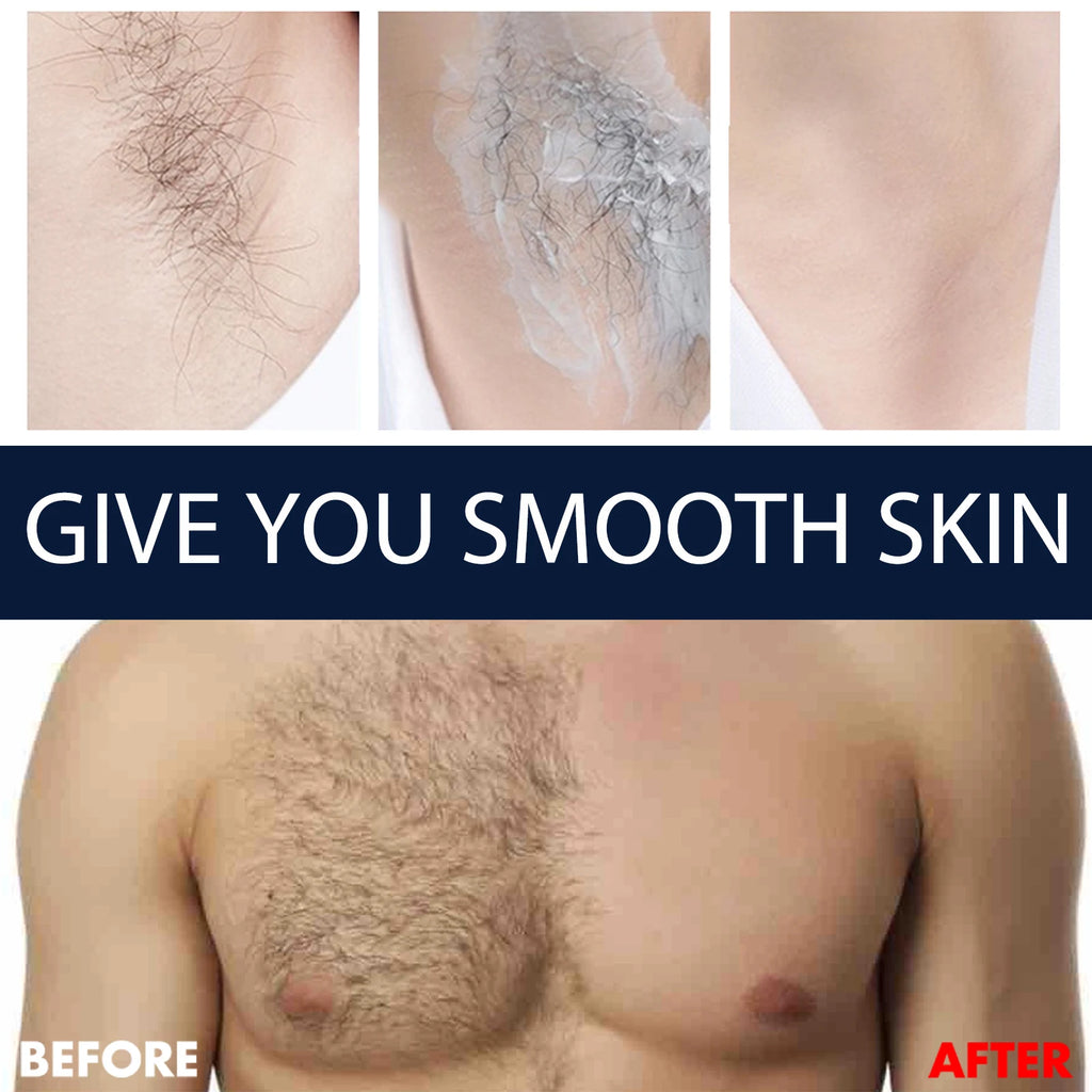 Men's Hair Removal Cream, Gentle & Non-Irritating, For Chest, Armpit & Leg Hair, Smooth Full-Body Hair Removal Cream for Men Oasis Select