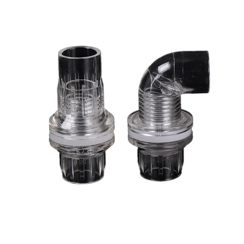 Pipe Fitting Elbow Tee End Cap Transparent Plexiglass Fish Tank Joints Water Accessories Acrylic Connector Oasis Select