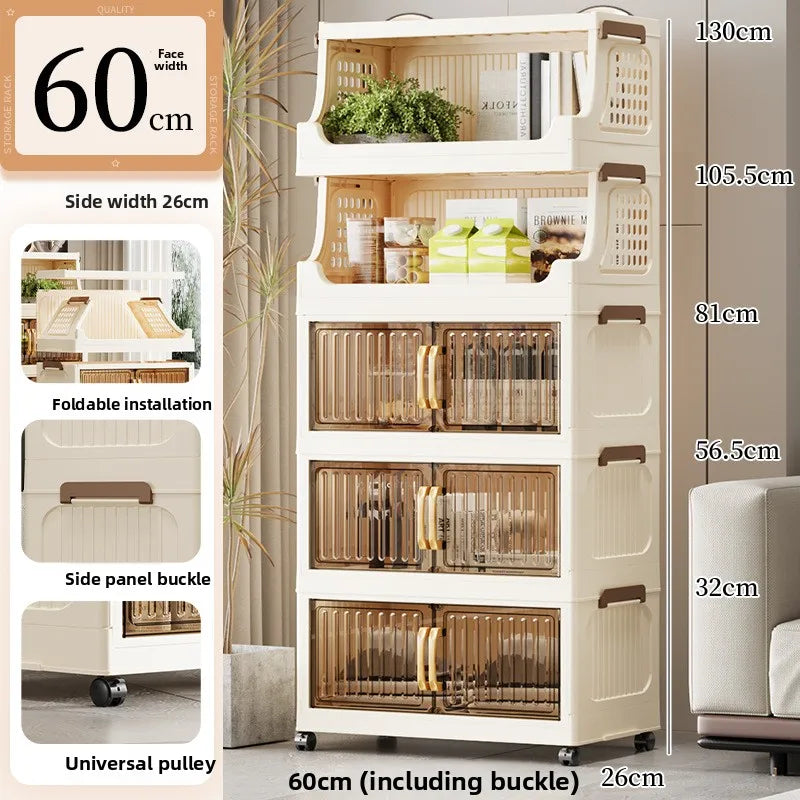 40-50-60 Transparent Household Living Room Multi-layer Mobile Snack