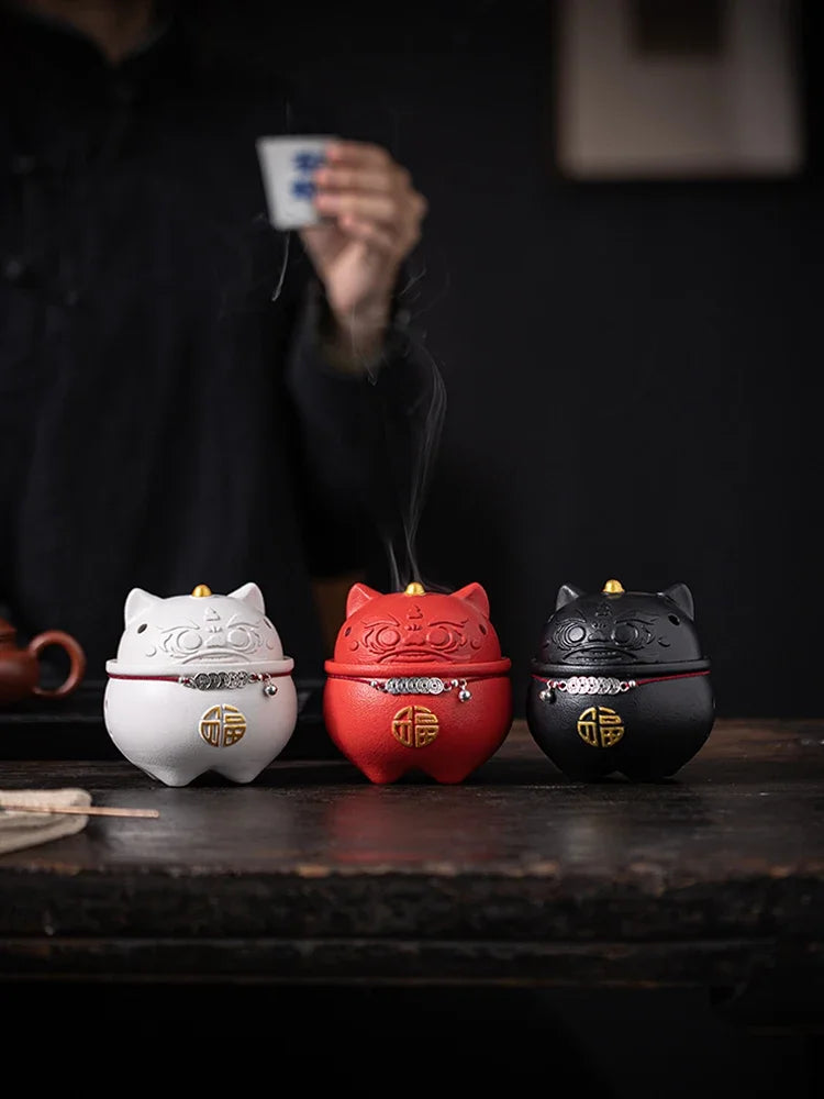 Zhaocai Xinglion line incense burner Household indoor incense burner ceramic incense burner Oasis Select