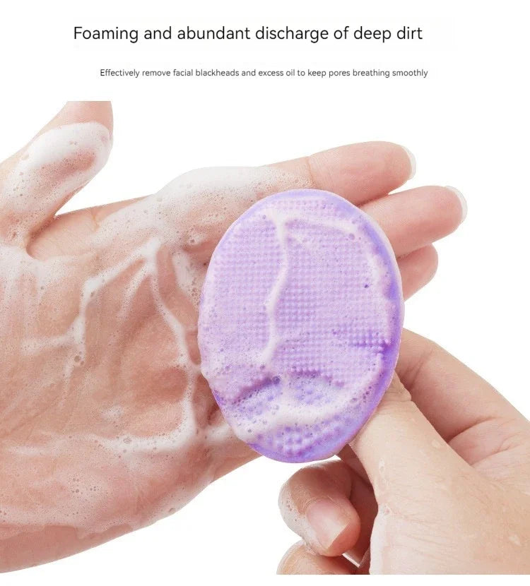 Silicone Face Wash Brush Clean Pores Baby Shampoo Brush Baby Bath Brush Soft Hair Round Shampoo Comb Home Use Oasis Select