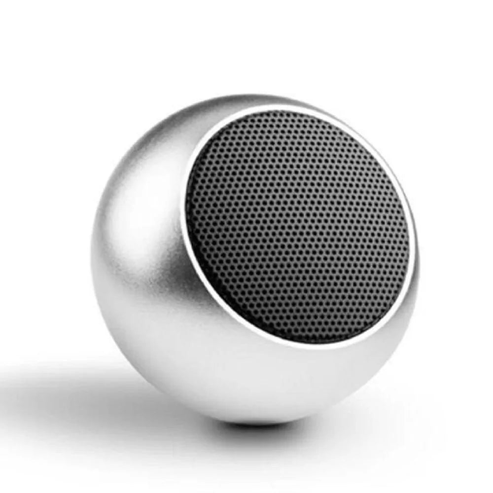 New Mini Bluetooth Small Speaker High Quality Wireless Bluetooth Speaker Portable Small Steel Gun Metal Heavy Subwoofer Outdoor Oasis Select Silver
