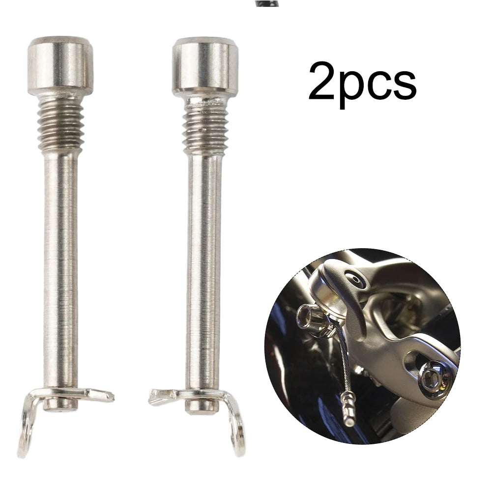 Newest Useful Hot Sale Practical Latch Bicycle Bolt Brake M4x26 Pin Screw 12*7*2cm Titanium 2-4N.M Accessories Oasis Select Titanium color