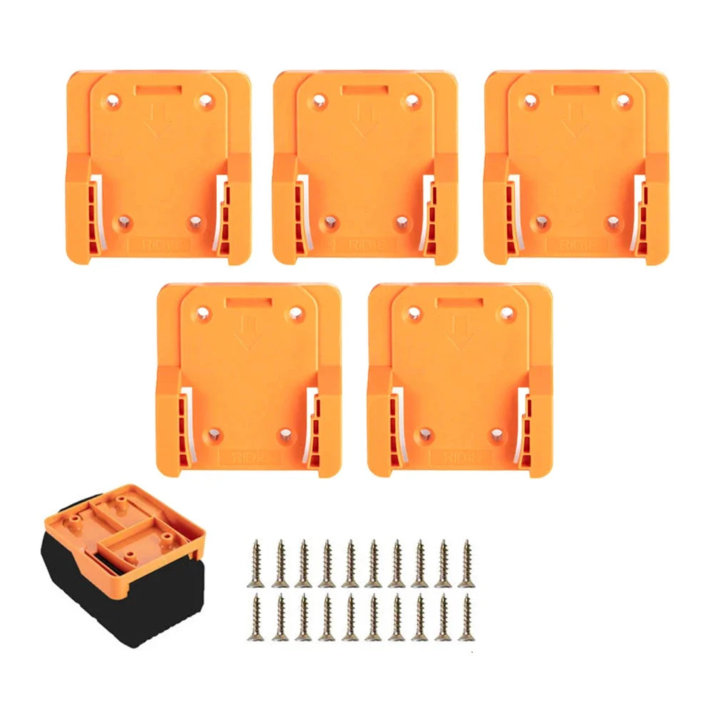 Battery Hanger Bracket For Ridgid For AEG 18V Tools, Wall-Mounted Storage Hook For Workshop Organisation Oasis Select 5PCS