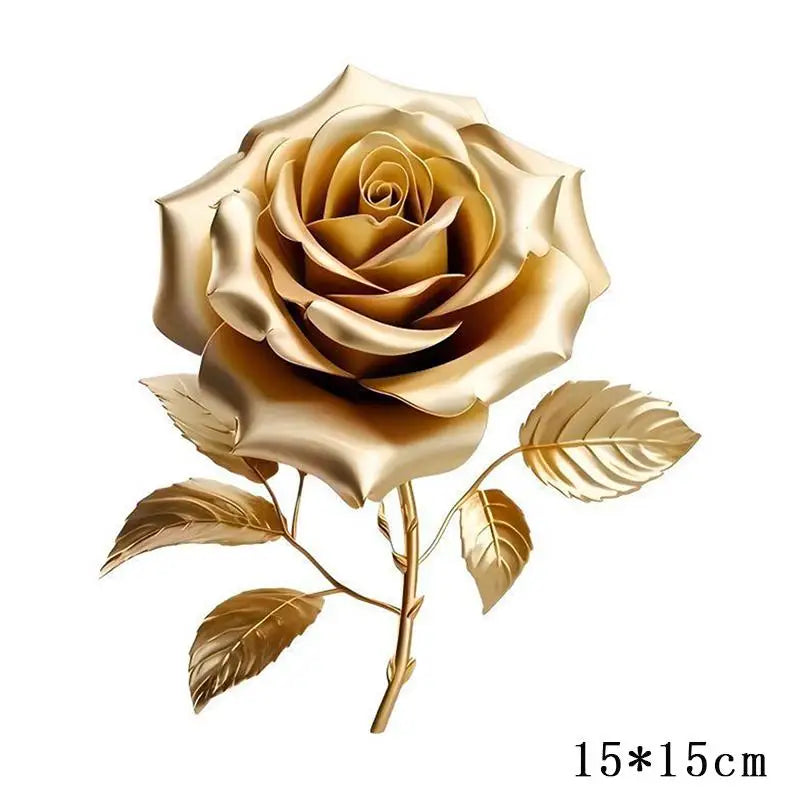 15*15cm Red Rose Romantic Toilet Sticker Bathroom Toilet Decor Living Room Cabinet Refrigerator Home Decoration Decals Oasis Select A6