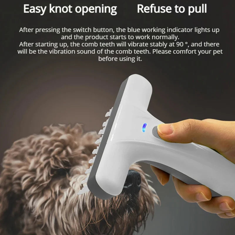 Electric Dog Knot Comb Grooming Fur Knot Cutter Massage Comb Hair Removal Brush Cat Dog Automatic Comb Tools Pet Accessories Oasis Select