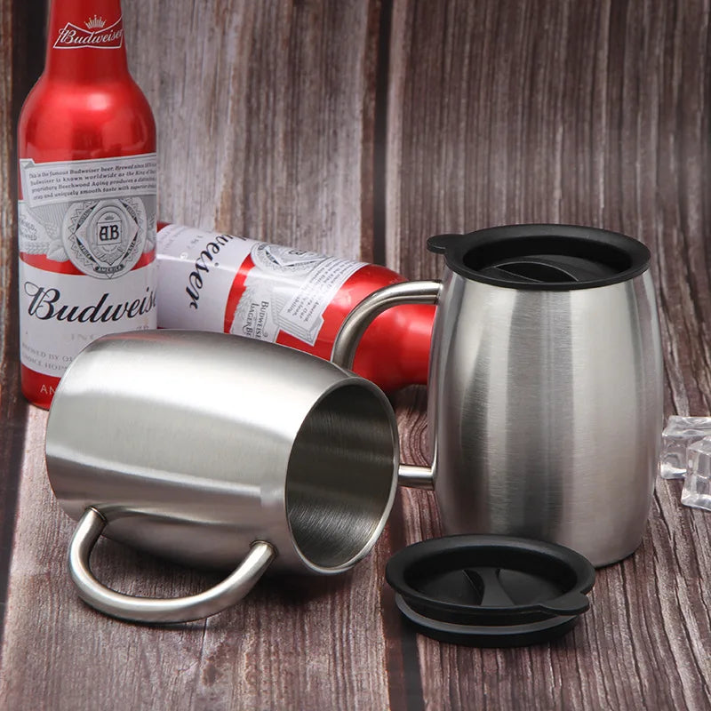 16oz Stainless Steel Insulated Coffee Beer Mug with Lid Insulated Travel Mug Oasis Select