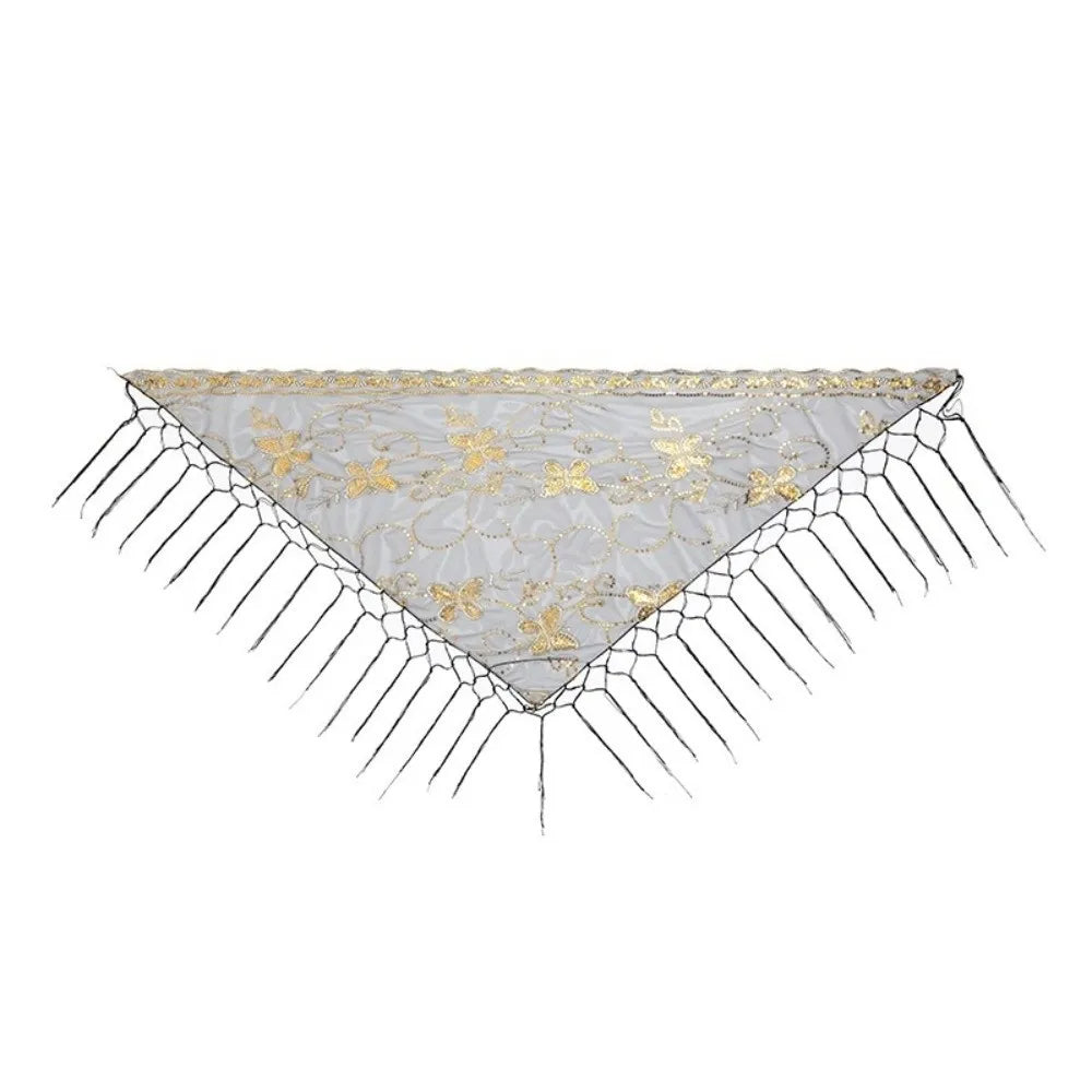 Casual Lace Flower Lace Scarf Shawl Thin Cute Sweet Headscarf Shawl Vintage Bandanas for Women Photography Oasis Select