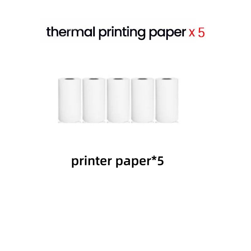 Mini Printer Thermal Paper Label Sticker Colorful Adhesive Self-adhesive Paper For Wireless Bluetooth Photo Inkless Printer 57mm Oasis Select 5pcs Thermal Paper