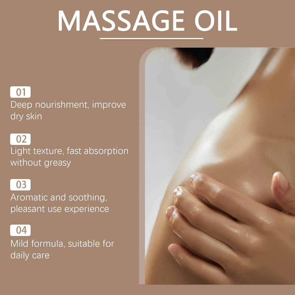 Body Care Massage Oil Deeply Nourishes Improves Dryness and Relaxation of The Skin Fragrant Soothing Moisturizing Glossy Texture Oasis Select