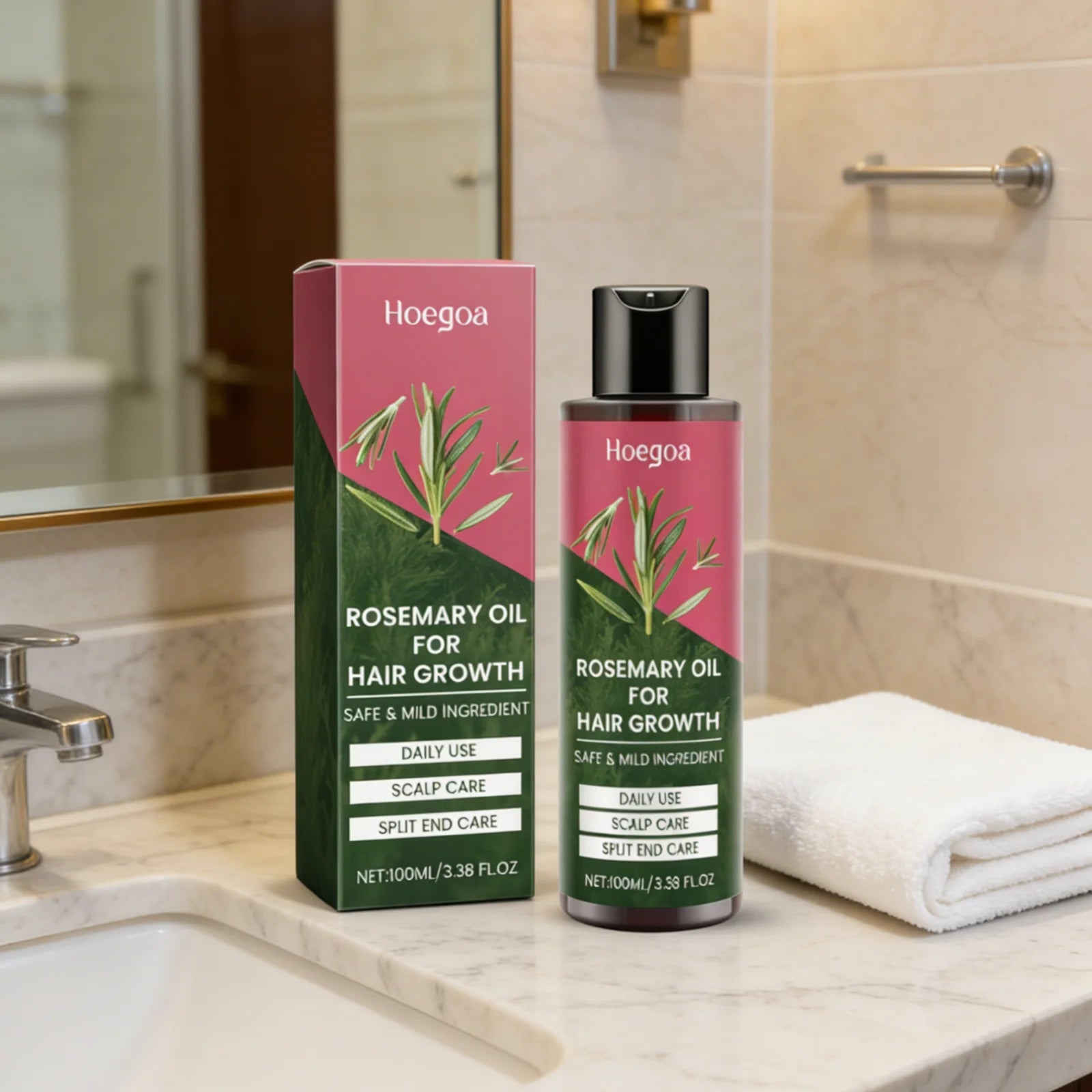 Hoegoa Rosemary Oil for Hair Growth & Scalp Care – 100ml Rosemary Hair Oil Oasis Select