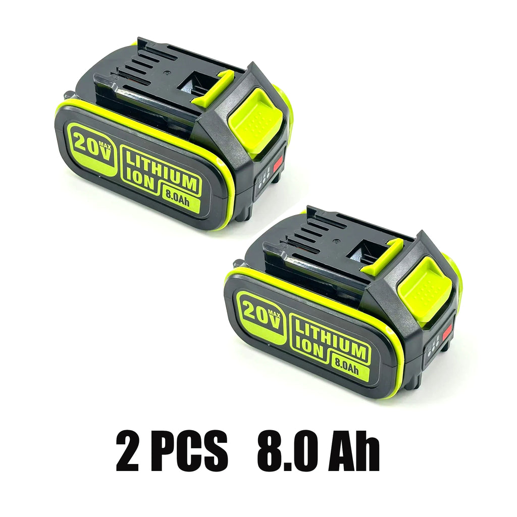 20V 6.0Ah/8.0Ah/18.0Ah Replacement Battery for WORX Series Power Tools Compatible with WA3016 WA3023 WA3054 WA3027 Oasis Select B -8.0Ah 2pcs