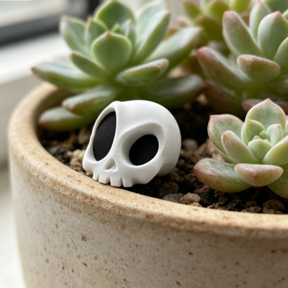 Gothic Style Mini Skull Figurines Fish Tank Landscaping Accessories Skull Flower Pot Landscaping Decor Minimalist Home Ornaments Oasis Select