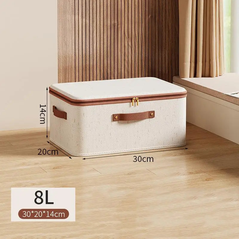 With Zipper Wardrobe Organizer For Home Portable Space-Saving Durable Foldable Clothes Storage Box Oasis Select S