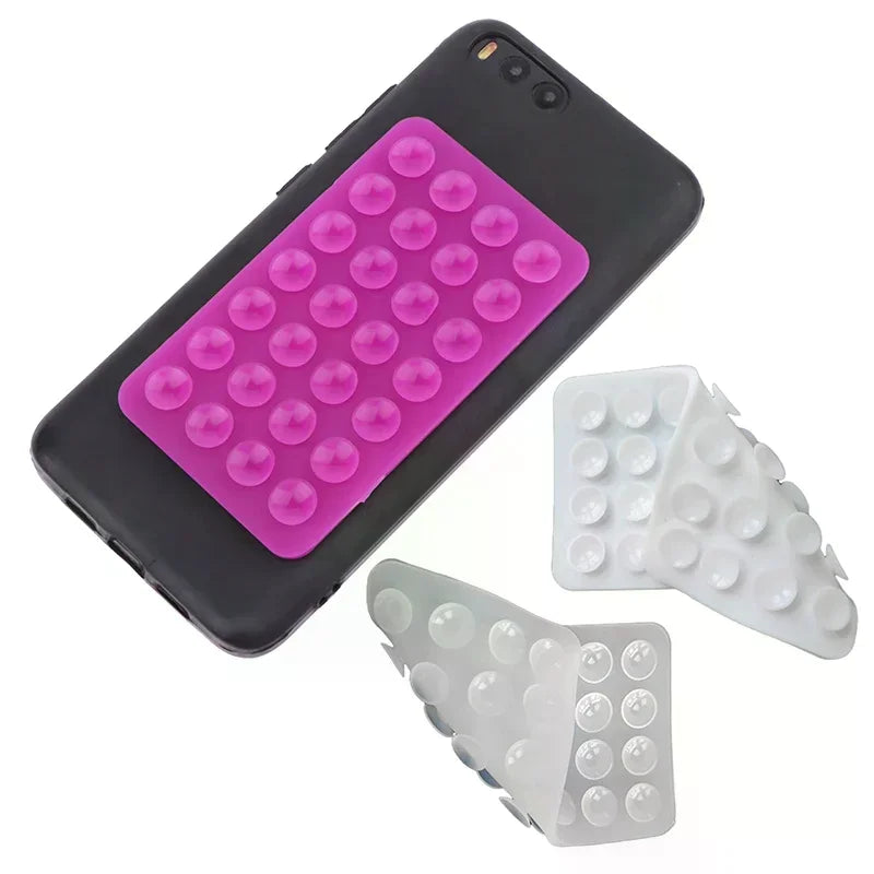 Silicone Suction Pad Double Sided For Mobile Phone Fixture Suction Cup Backed Adhesive Silicone Rubber Sucker Pad For Fixing Oasis Select