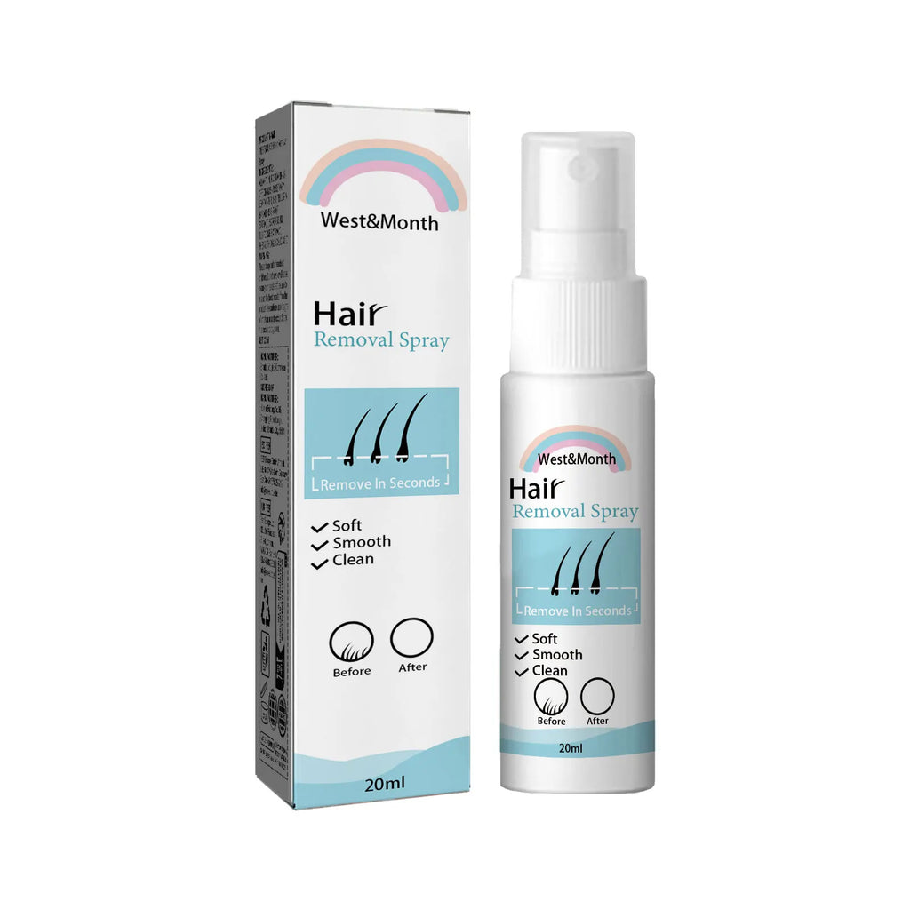 Hair Removal Spray Hair Growth Inhibitor Natural Painless Depilatory Spray Body Armpit Private Parts Hair Remover for Smooth Ski Oasis Select 20ml Boxed