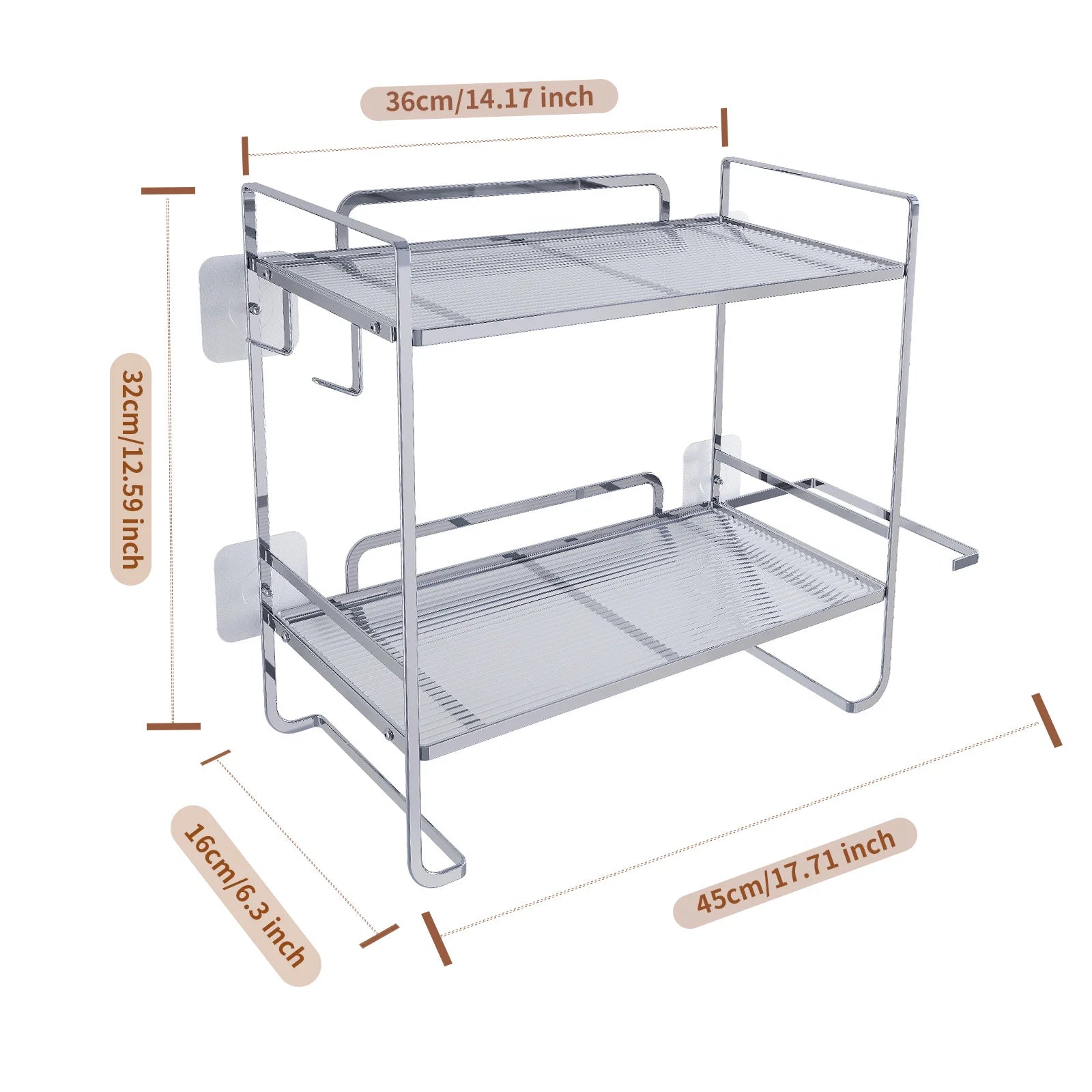 No punching toilet rack, bathroom toilet storage rack, tissue hanger, toilet rack above the water tank Oasis Select silver