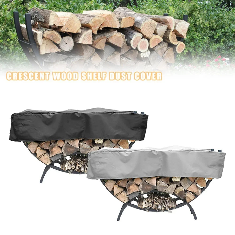 Curved Firewood Rack Cover Is Made From Heavy-duty 210D Oxford Fabric, Guarantee Your Firewood Remains Dry Oasis Select