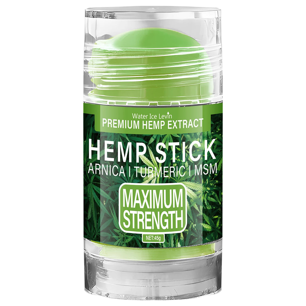 Premium Hemp Stick with Arnica & Turmeric - Maximum Strength Moisturizing Stick for Skin & Joint Care Oasis Select green 45g