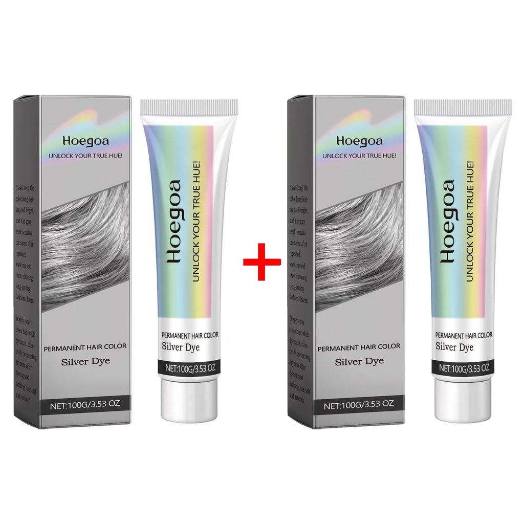 Gray Silver Hair Dye Cream – Metallic Smoky Punk Style 100g Hair Color Cream Oasis Select 200g Boxed