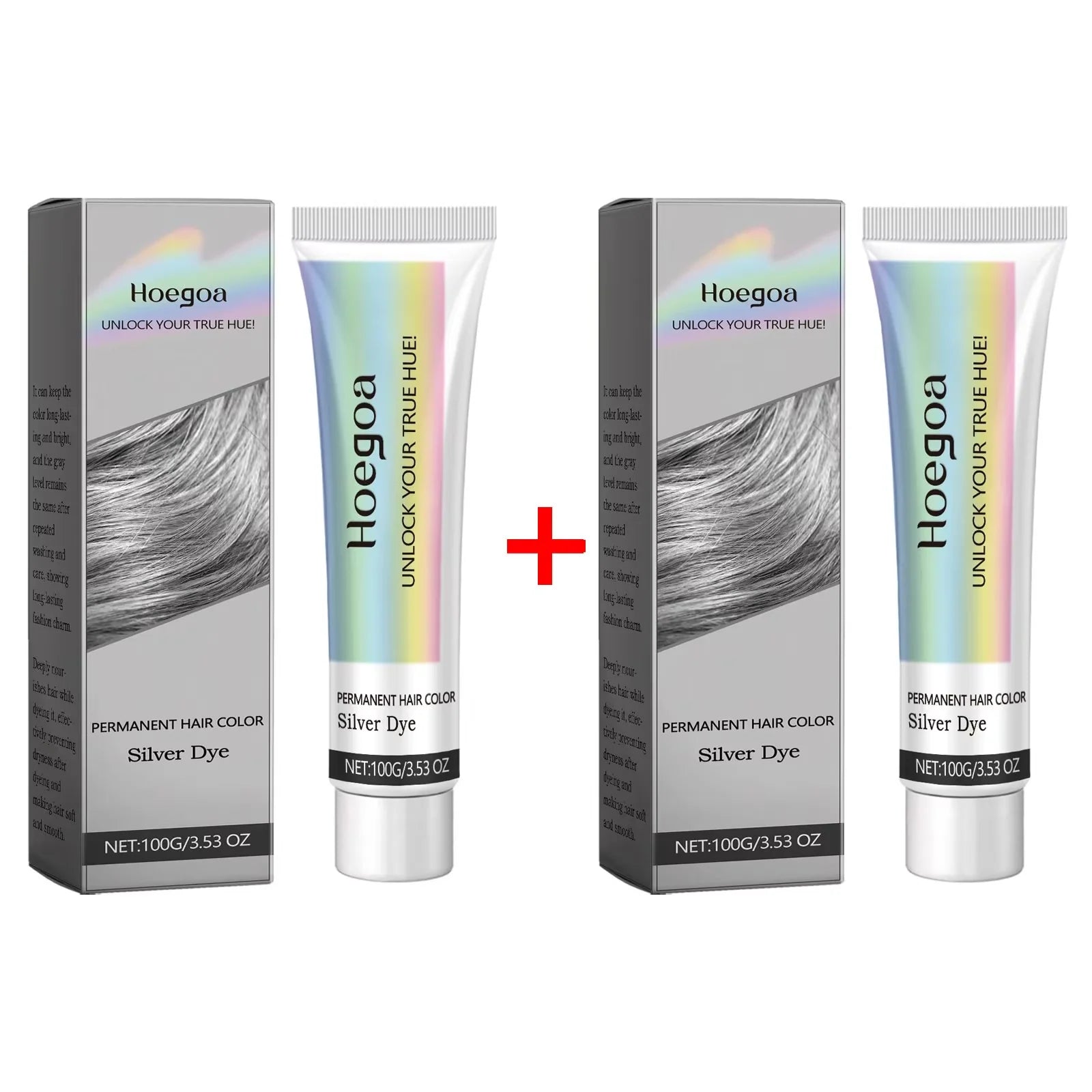 Gray Silver Hair Dye Cream – Metallic Smoky Punk Style 100g Hair Color Cream Oasis Select 200g Boxed