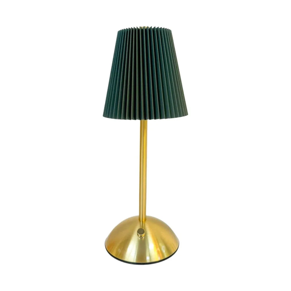 Dimmable LED Desk Lamp | Pleated Fabric Shade & USB Charging