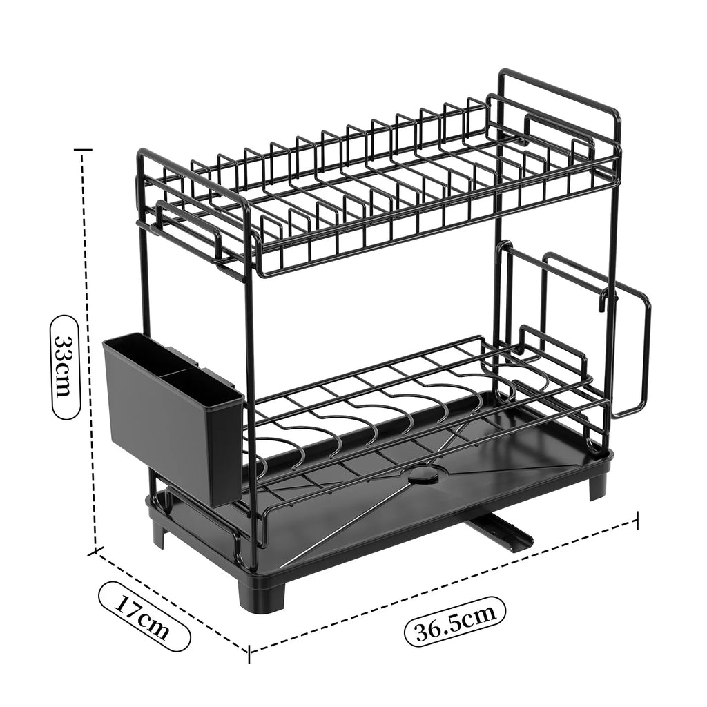Kitchen Shelf Snap-on Dishwasher Side Tableware Drain Rack Narrow Cupboard Dish Storage Rack Oasis Select black