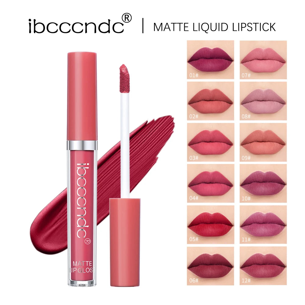 Matte Velvet Lip Gloss Lipstick Waterproof Non-stick Cup Not Easy To Fade Long Lasting Lip Glaze Lipstick Makeup Cosmetics Oasis Select