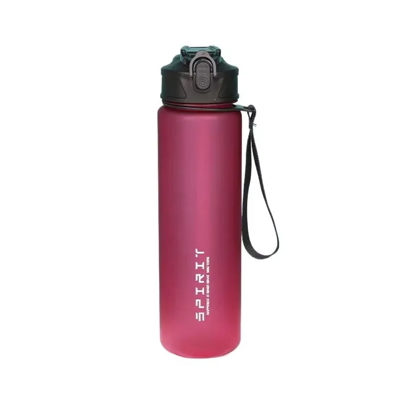 750ml Water Bottle with Carrying Strap Matte Frosted Surface Leak Proof Design Lightweight Portable for Outdoor Hiking Camping Oasis Select Red 0.75L