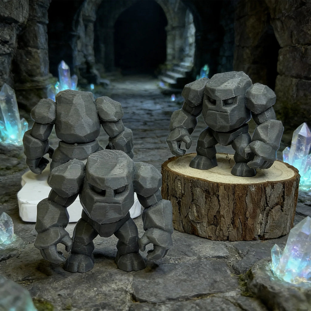 3D Printed Huge Rock Monster Statue Gothic Stone Creature Figurine Art Craft Ornament Decor for Desktop Home Bookshelf Display Oasis Select
