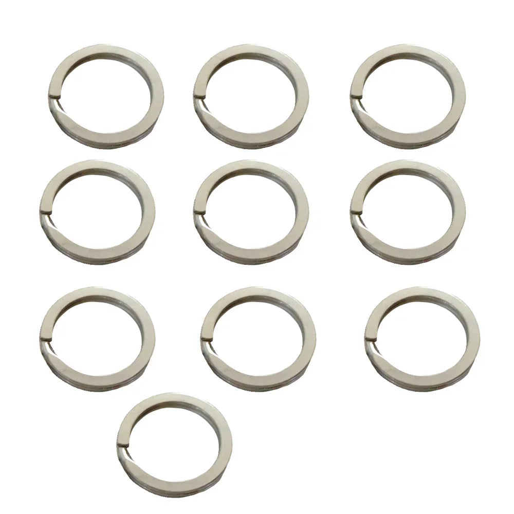 10PC 316 Stainless Steel Water Sport Keychain Keyring Split Ring Loop for Scuba Diving Swimming Diver Camping Gear 20 25 30 MM Oasis Select 10PC Flat 25MM