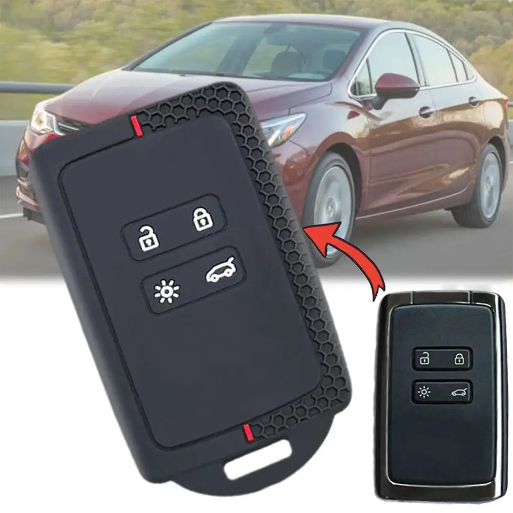 Silicone Car Key Cover For Renault Captur Koleos Kadjar Arkana Megane Dacia Duster Sandero Stepway Smart Remote Control Fob Cas Oasis Select
