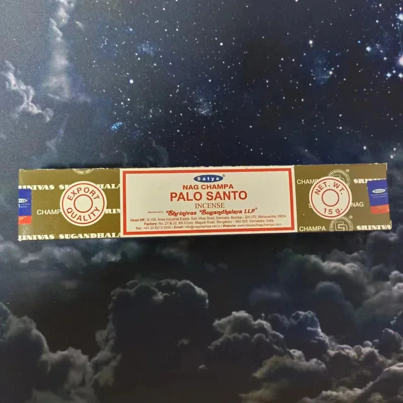 Satya Incense Sticks Handmade India White Sage Dragons Blood Natural Household Indoor Clean Air Incense Sticks NAG Champa Oasis Select PALO SANTO
