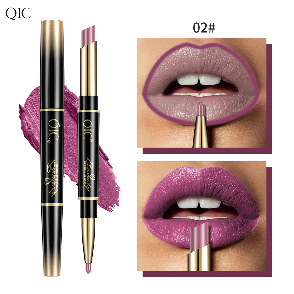 QIC Matte Velvet Lip Liner Pencil – Long-Lasting Contour