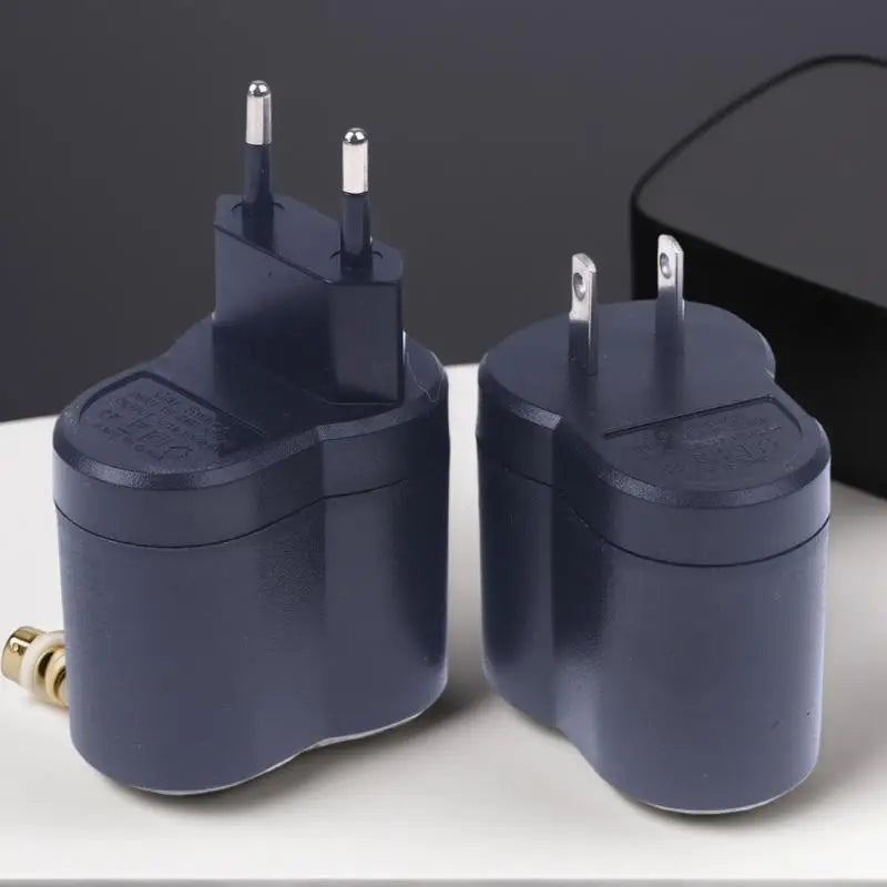 Auto Adapter with EU/US Plug-in; Car Charger Converts AC 220V to DC 12V for Cigarette Lighter Oasis Select