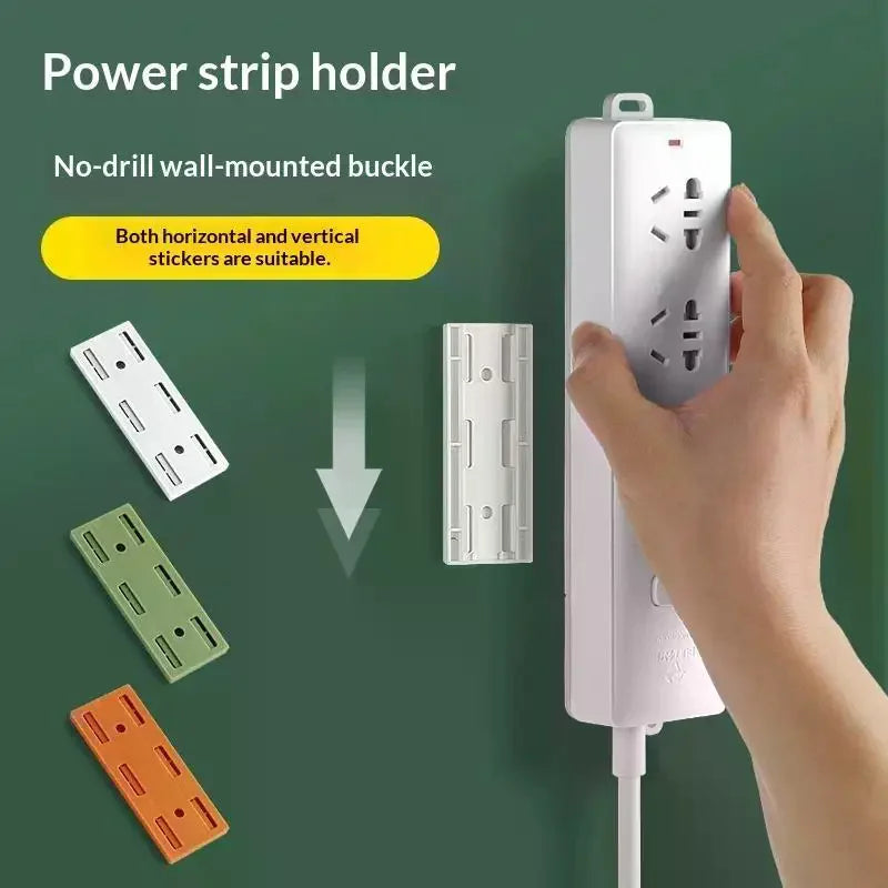 Self-Adhesive Power Strip Holder & Cable Organizer (5/10 Pack)