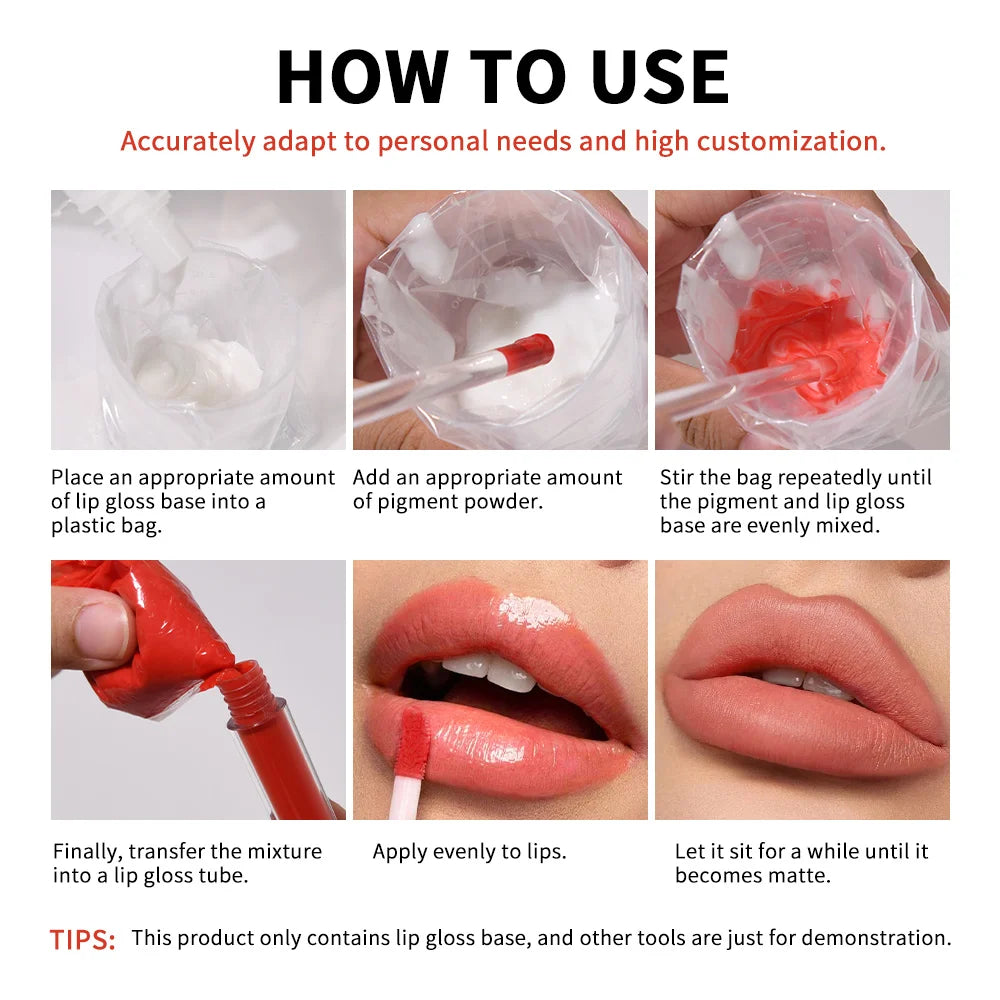 DIY Lip Gloss Base Gel – Matte, Waterproof & Non-Stick 100ml Lip Gloss Base Oasis Select