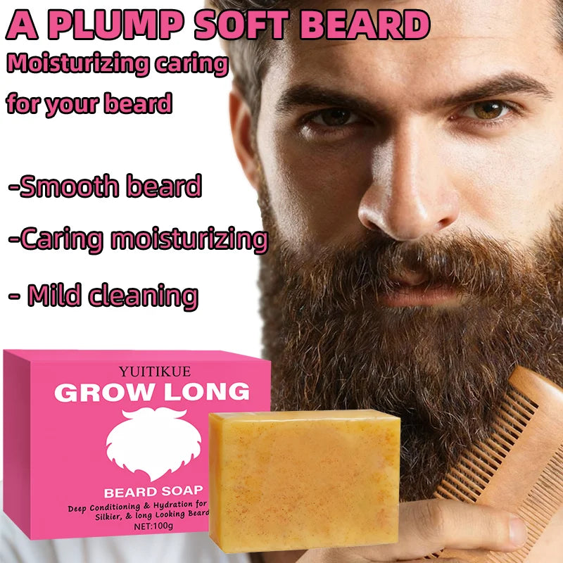 GROW LONG Beard Soap 100g – Moisturize, Cleanse & Condition