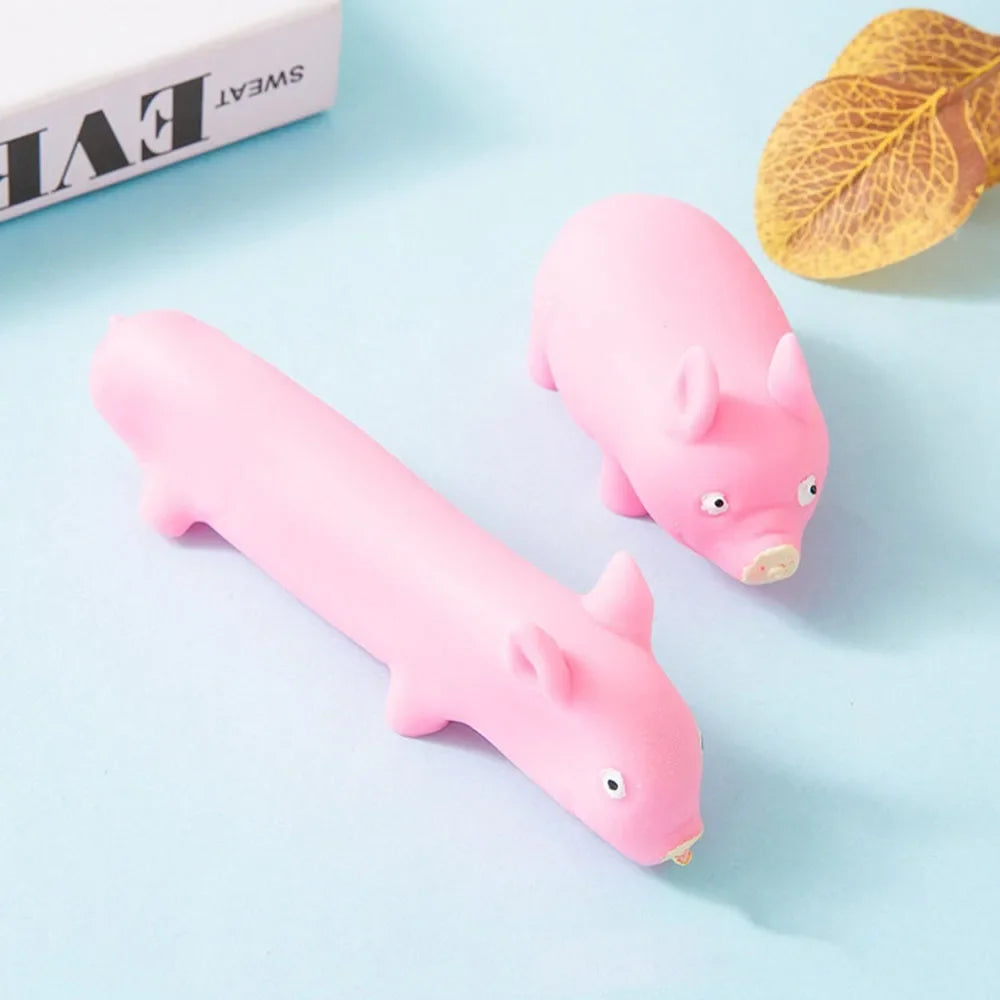 Stress Relief Kawai Pink Pig Figurines Miniature Pet Antistress Squishy Toys Animals Anxiety Funny Party Favors Kids Games Oasis Select