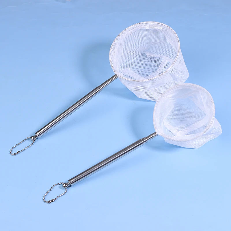 Aquarium Round Fishing Net Extendable Long Handle Fishing Gear For Catching Fish Shrimp Tank Clean Accessories Oasis Select