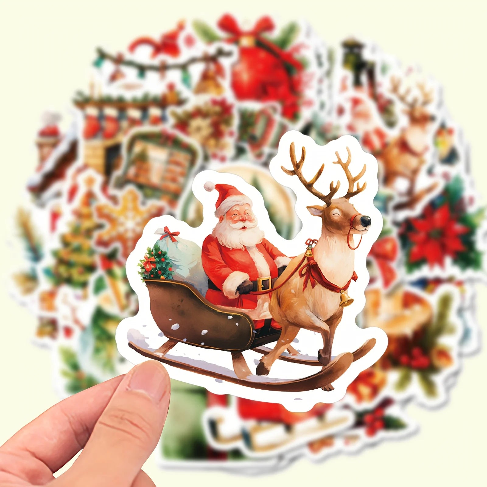50 pieces of Christmas vinyl stickers - perfect for laptops, water bottles, helmets, etc Oasis Select
