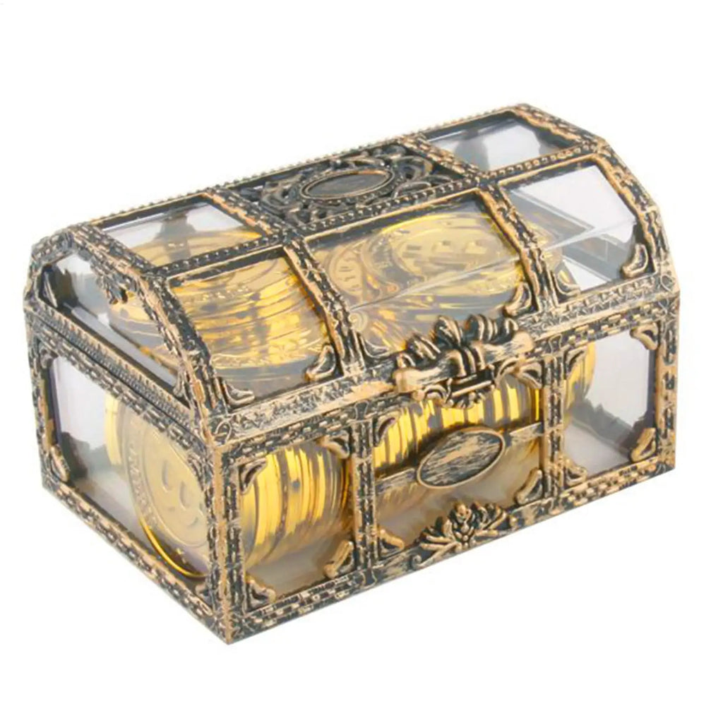 Treasure Box Toys Pirate Small Portable Transparent Multifunctional Organizer Beach Treasure Toys for Summer Party Beach Outdoor Oasis Select