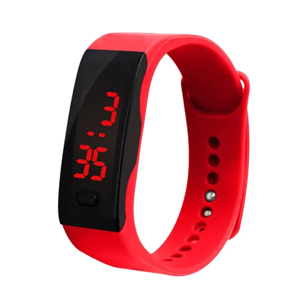 Led Digital Display Bracelet Student Electronic Watch Children'S Outdoor Sports Watch Silicone Watch Children'S Gift Relojes Oasis Select Red