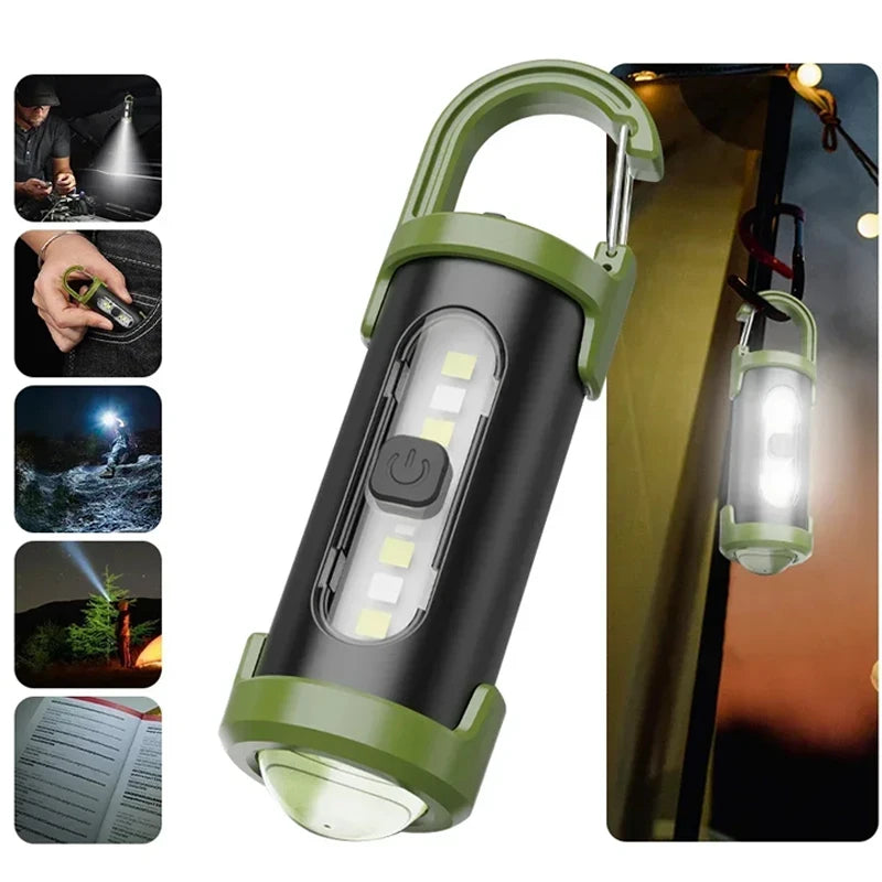 LED Camping Light Type-C USB Rechargeable Waterproof 400mAh 100LM Tent Light with Hook 3 Modes Outdoor Lighting Oasis Select G210-A