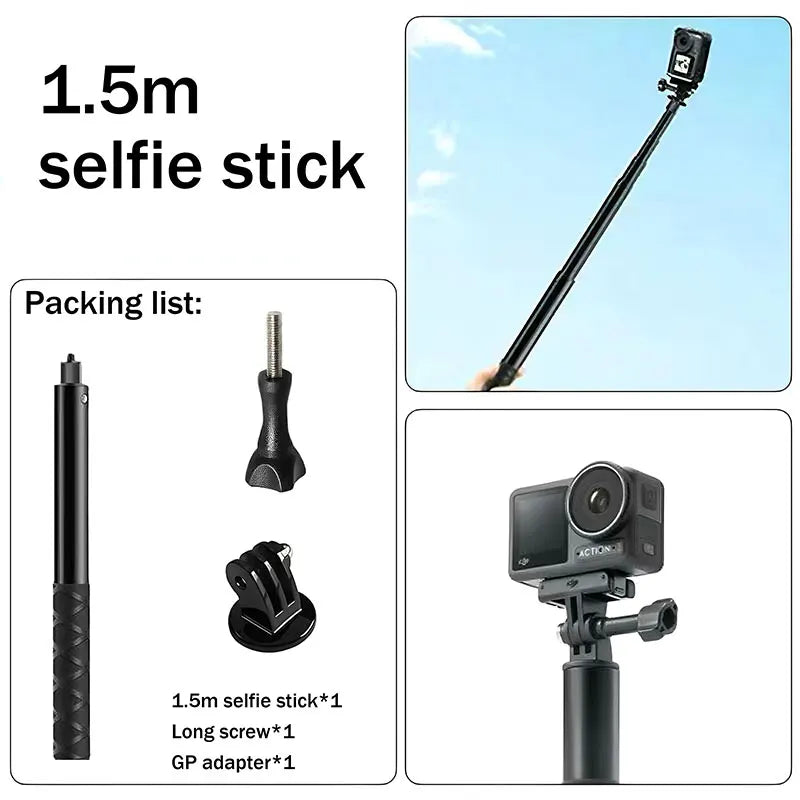 DJI Action 5 Pro/4/3 Accessories Kit – Case, Strap & More