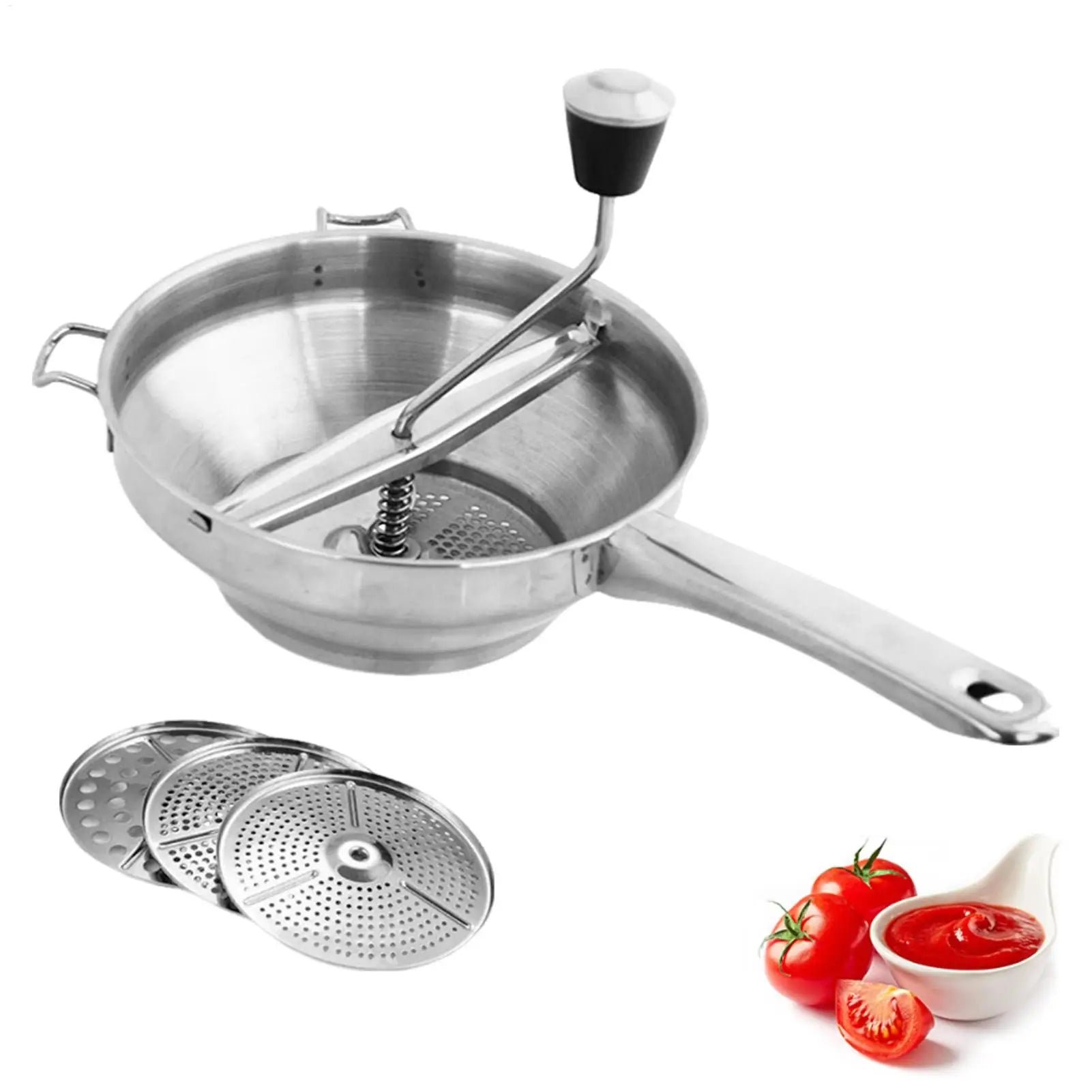 Stainless steel manual potato blender with handle Metal food grinder masher mud press vegetable and fruit food processor Oasis Select