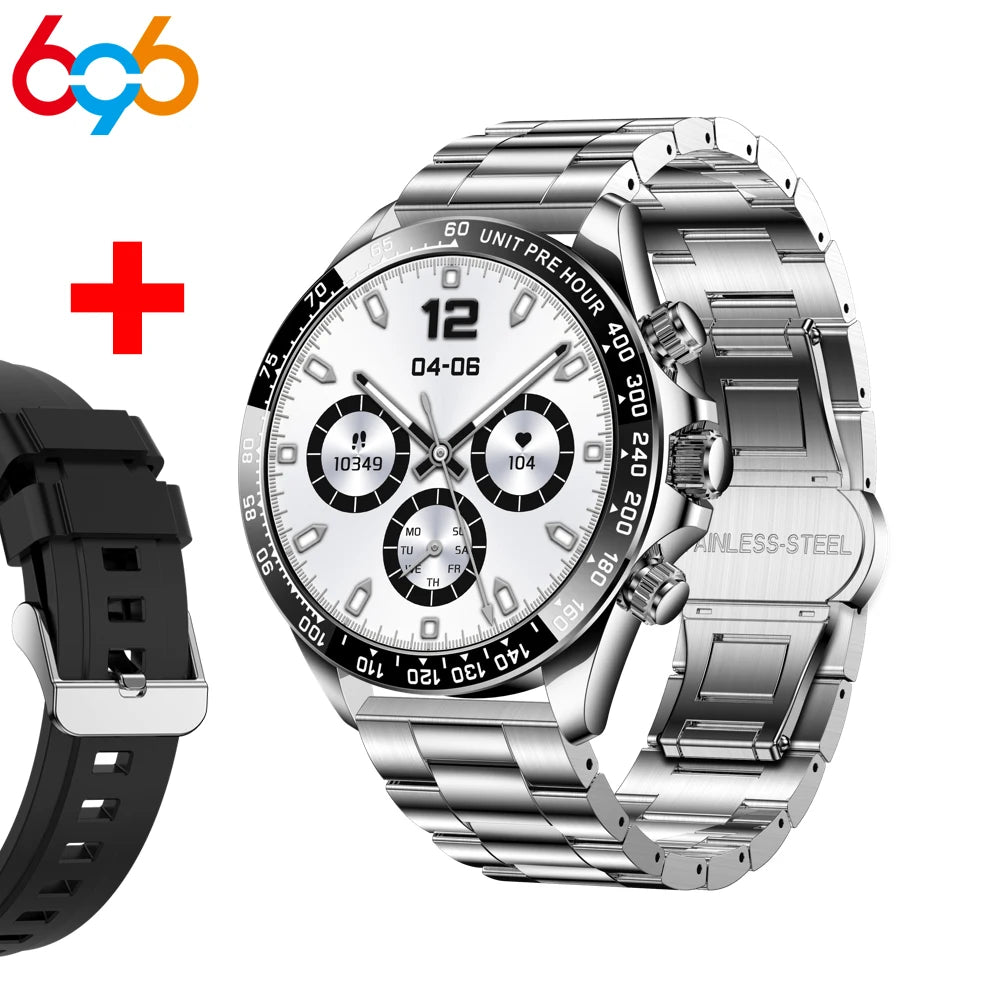 New 1.43" AMOLED Screen Men Business Smartwatch Blue Tooth Call Smart Watches Heart Rate Health Sports Fitness Waterproof 400mAh Oasis Select SVBKS A SV3M
