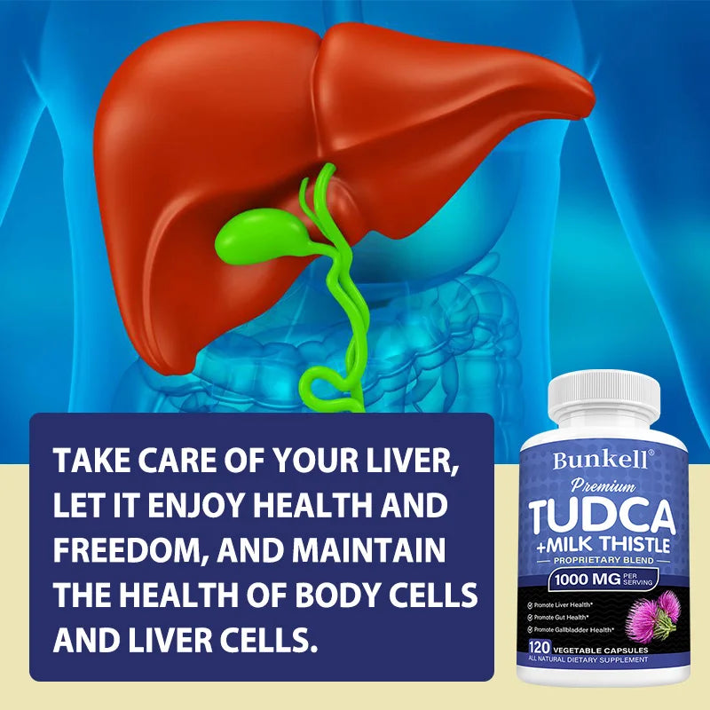 Liver Detox Capsules with Milk Thistle & TUDCA | Bunkell Liver Detox Supplement Oasis Select