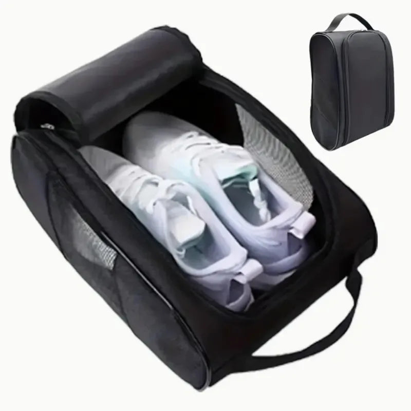 Breathable Portable Golf Shoe Bag Lightweight Oxford Cloth Handbag Dustproof Sports Carrier for Football Tennis Shoes Oasis Select